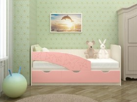Кровать Бабочки 1,6м (Розовый металлик) в Горячегорске - goryachegorsk.katalogmebeli.com | фото